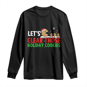 Tech Support Christmas Long Sleeve Shirt Let Is Clear Those Holiday Cookies TS14 Black Print Your Wear