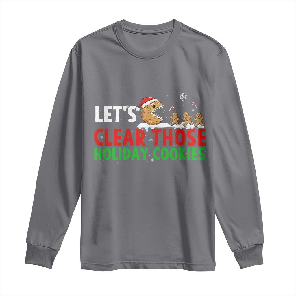 Tech Support Christmas Long Sleeve Shirt Let Is Clear Those Holiday Cookies TS14 Charcoal Print Your Wear