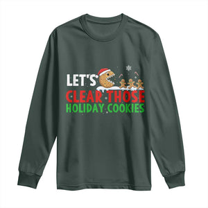 Tech Support Christmas Long Sleeve Shirt Let Is Clear Those Holiday Cookies TS14 Dark Forest Green Print Your Wear