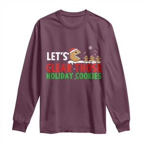 Tech Support Christmas Long Sleeve Shirt Let Is Clear Those Holiday Cookies TS14 Maroon Print Your Wear