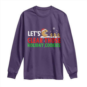Tech Support Christmas Long Sleeve Shirt Let Is Clear Those Holiday Cookies TS14 Purple Print Your Wear