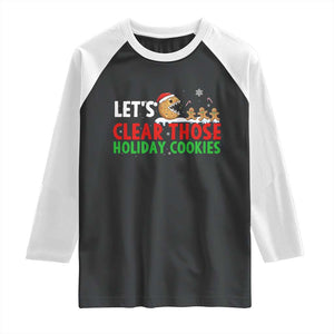 Tech Support Christmas Raglan Shirt Let Is Clear Those Holiday Cookies TS14 Black White Print Your Wear
