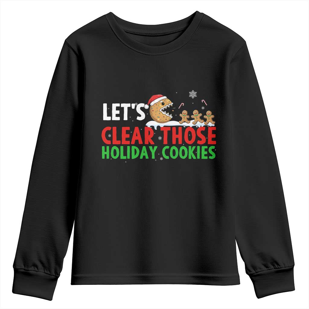 Tech Support Christmas Youth Sweatshirt Let Is Clear Those Holiday Cookies TS14 Black Print Your Wear