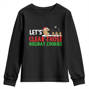 Tech Support Christmas Youth Sweatshirt Let Is Clear Those Holiday Cookies TS14 Black Print Your Wear