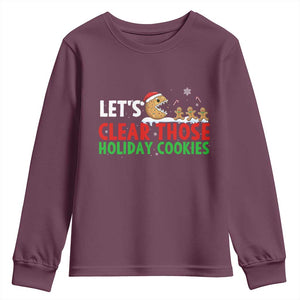 Tech Support Christmas Youth Sweatshirt Let Is Clear Those Holiday Cookies TS14 Maroon Print Your Wear