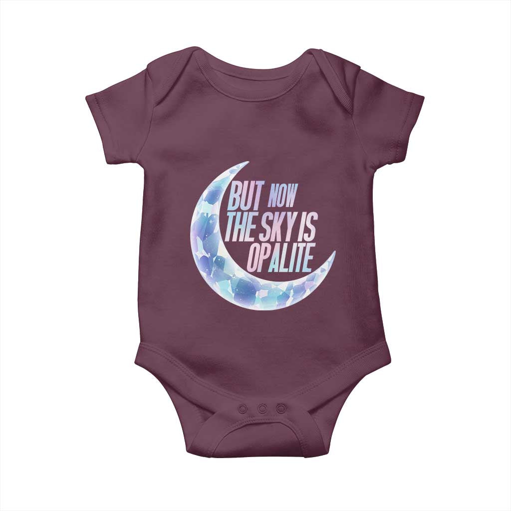 The Sky Is Opalite Moonstone Mystical Crystal Lover Baby Onesie TS14 Maroon Print Your Wear
