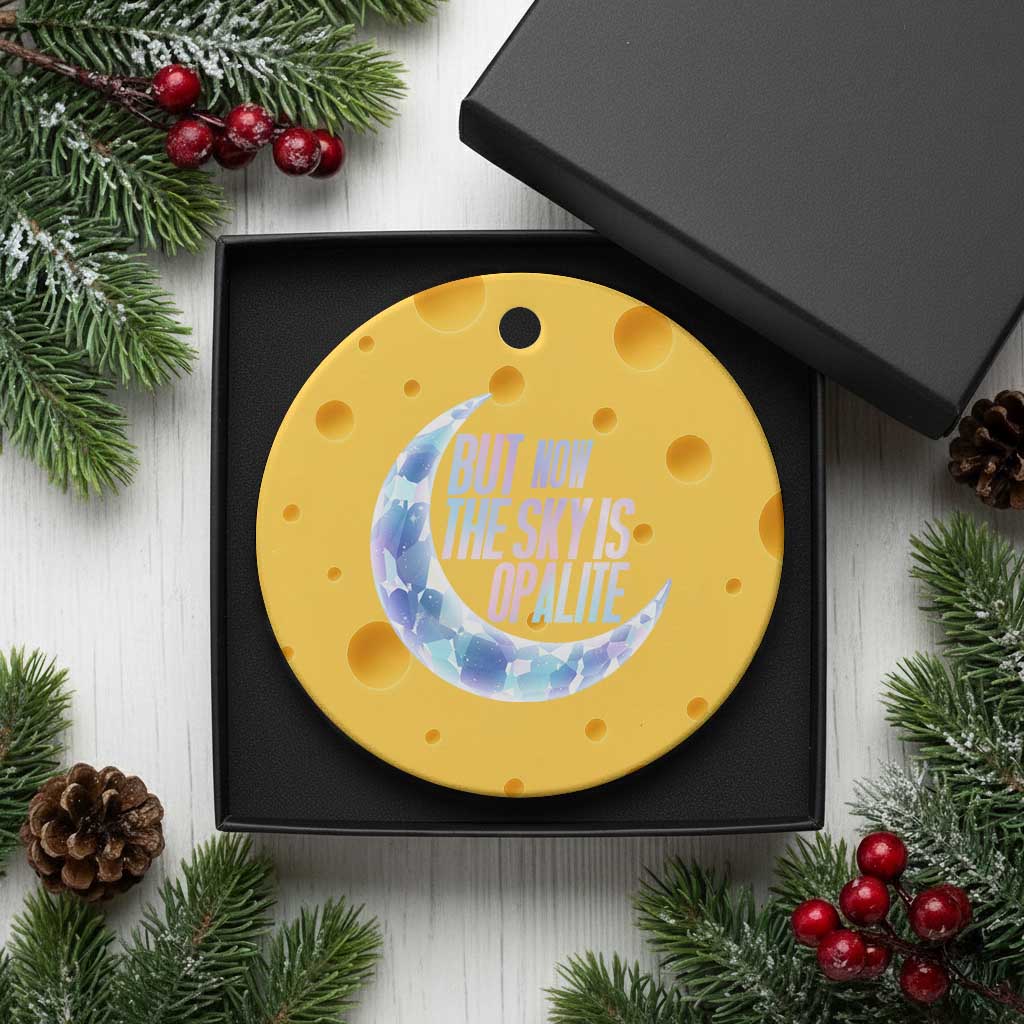 The Sky Is Opalite Moonstone Mystical Crystal Lover Ceramic Ornament TS14 1pc Yellow Cheese Print Your Wear