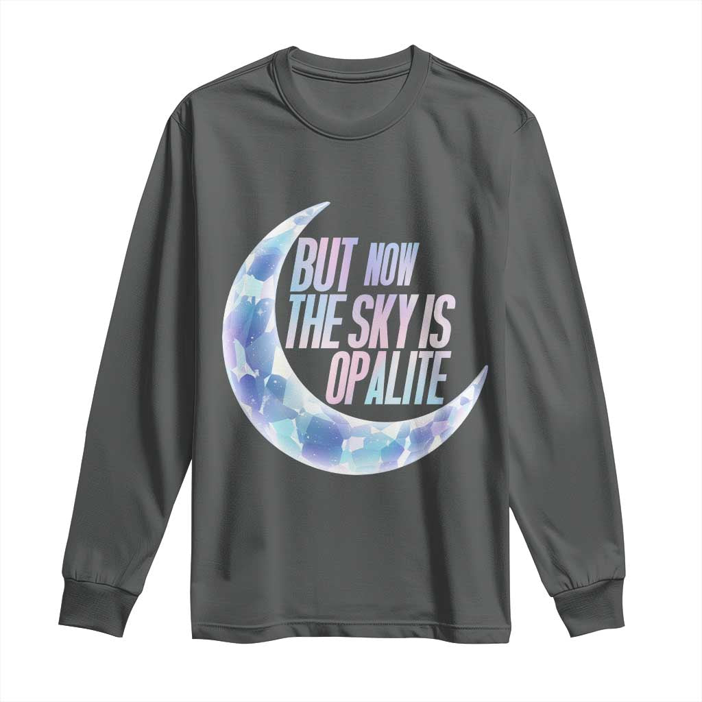 The Sky Is Opalite Moonstone Mystical Crystal Lover Long Sleeve Shirt TS14 Dark Heather Print Your Wear