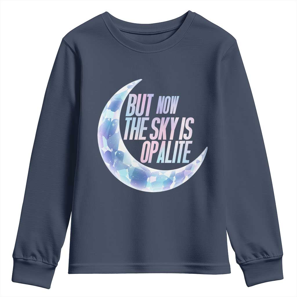 The Sky Is Opalite Moonstone Mystical Crystal Lover Youth Sweatshirt TS14 Navy Print Your Wear
