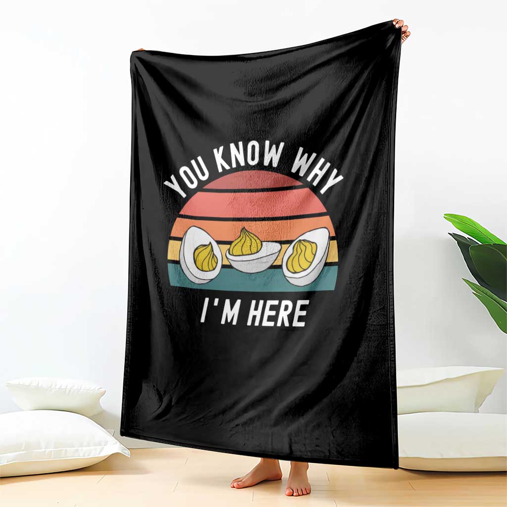 Funny Thanksgiving Dinner Throw Blanket You Know Why I Am Here TS14 Print Your Wear