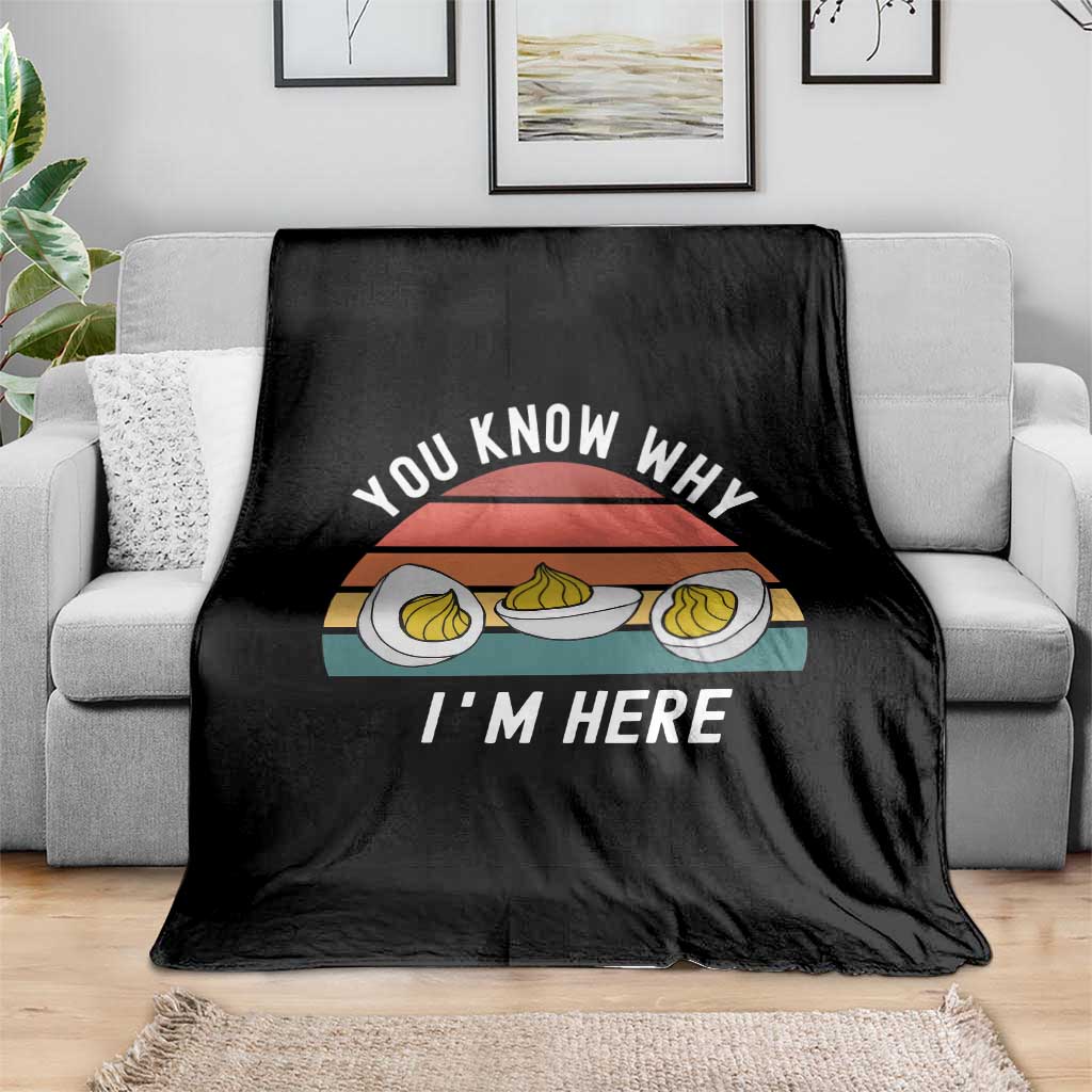 Funny Thanksgiving Dinner Throw Blanket You Know Why I Am Here TS14 Print Your Wear