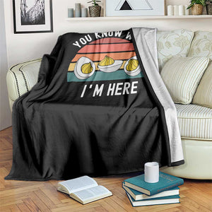 Funny Thanksgiving Dinner Throw Blanket You Know Why I Am Here TS14 Print Your Wear