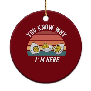 Funny Thanksgiving Dinner Ceramic Ornament You Know Why I Am Here TS14 1pc Red Print Your Wear