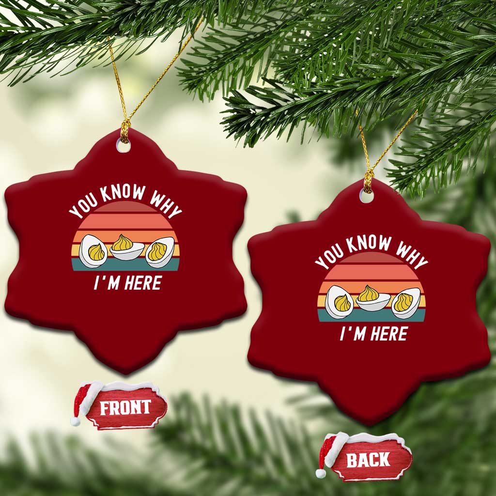 Funny Thanksgiving Dinner Ceramic Ornament You Know Why I Am Here TS14 Print Your Wear