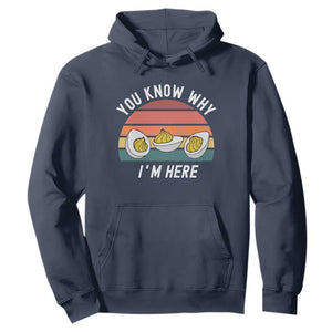 Funny Thanksgiving Dinner Hoodie You Know Why I Am Here TS14 Navy Print Your Wear