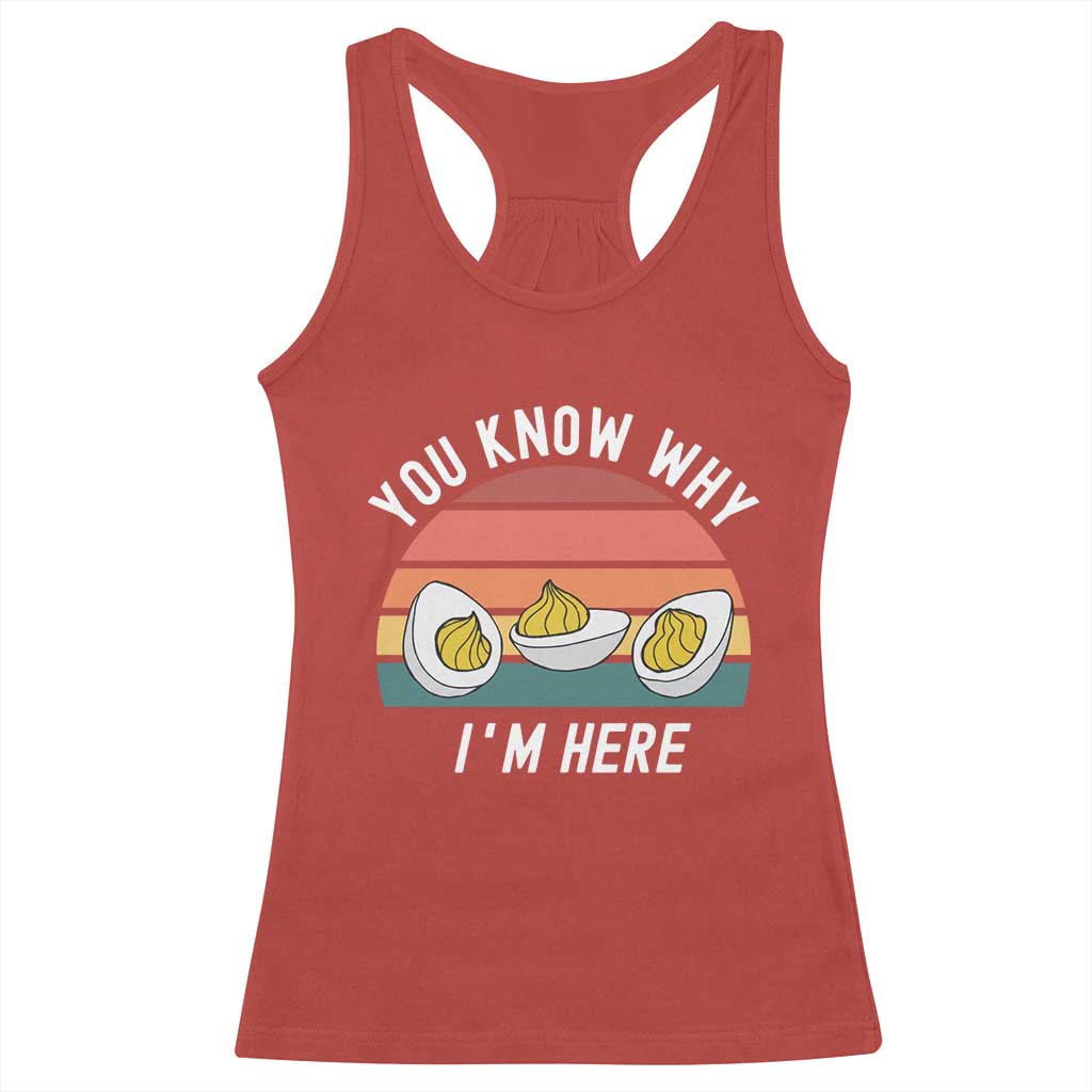Funny Thanksgiving Dinner Racerback Tank Top You Know Why I Am Here TS14 Red Print Your Wear
