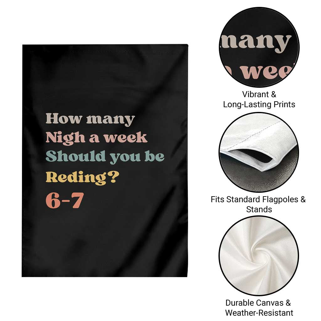 67 Six Seven Meme Garden Flag How Many Nights Reading 67 TS14 Print Your Wear