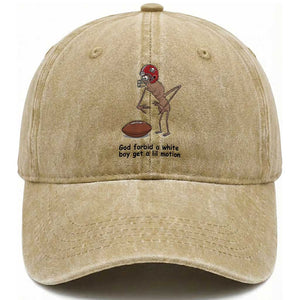 God Forbid a White Boy Get a Lil Motion Washed Cotton Baseball Cap Marcus The Worm Robert Meme Funny Internet Quote TS14 Washed Cap Universal Fit Khaki Print Your Wear