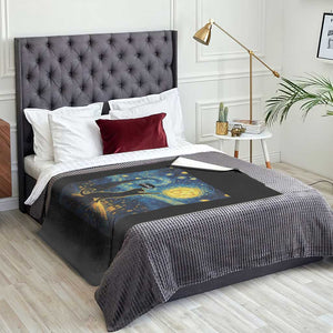 67 Cat Meme Throw Blanket Funny Six Seven Cat Starry Night Van Gogh TS14 Print Your Wear