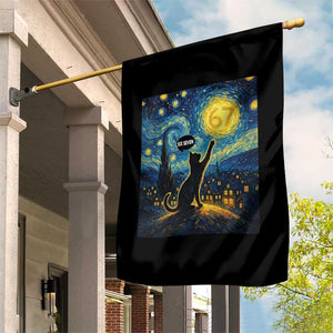 67 Cat Meme Garden Flag Funny Six Seven Cat Starry Night Van Gogh TS14 Print Your Wear
