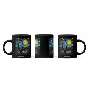 67 Cat Meme Coffee Mug Funny Six Seven Cat Starry Night Van Gogh TS14 Print Your Wear