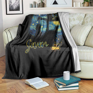 67 Six Seven Meme Throw Blanket Starry Night Van Gogh TS14 Print Your Wear