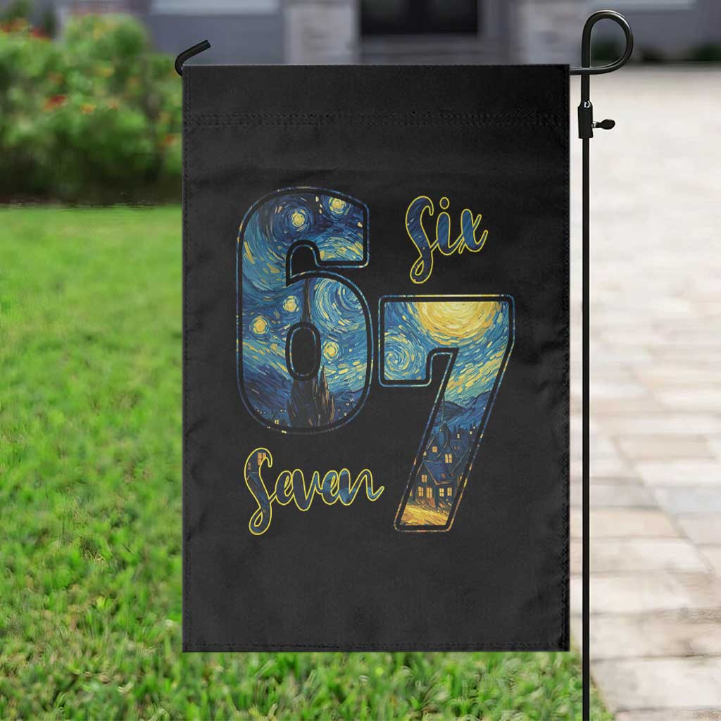 67 Six Seven Meme Garden Flag Starry Night Van Gogh TS14 Print Your Wear