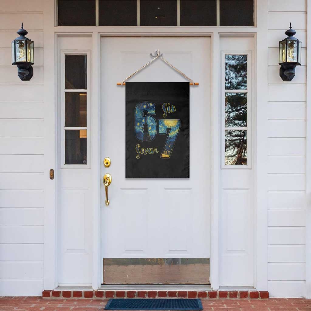 67 Six Seven Meme Garden Flag Starry Night Van Gogh TS14 Print Your Wear
