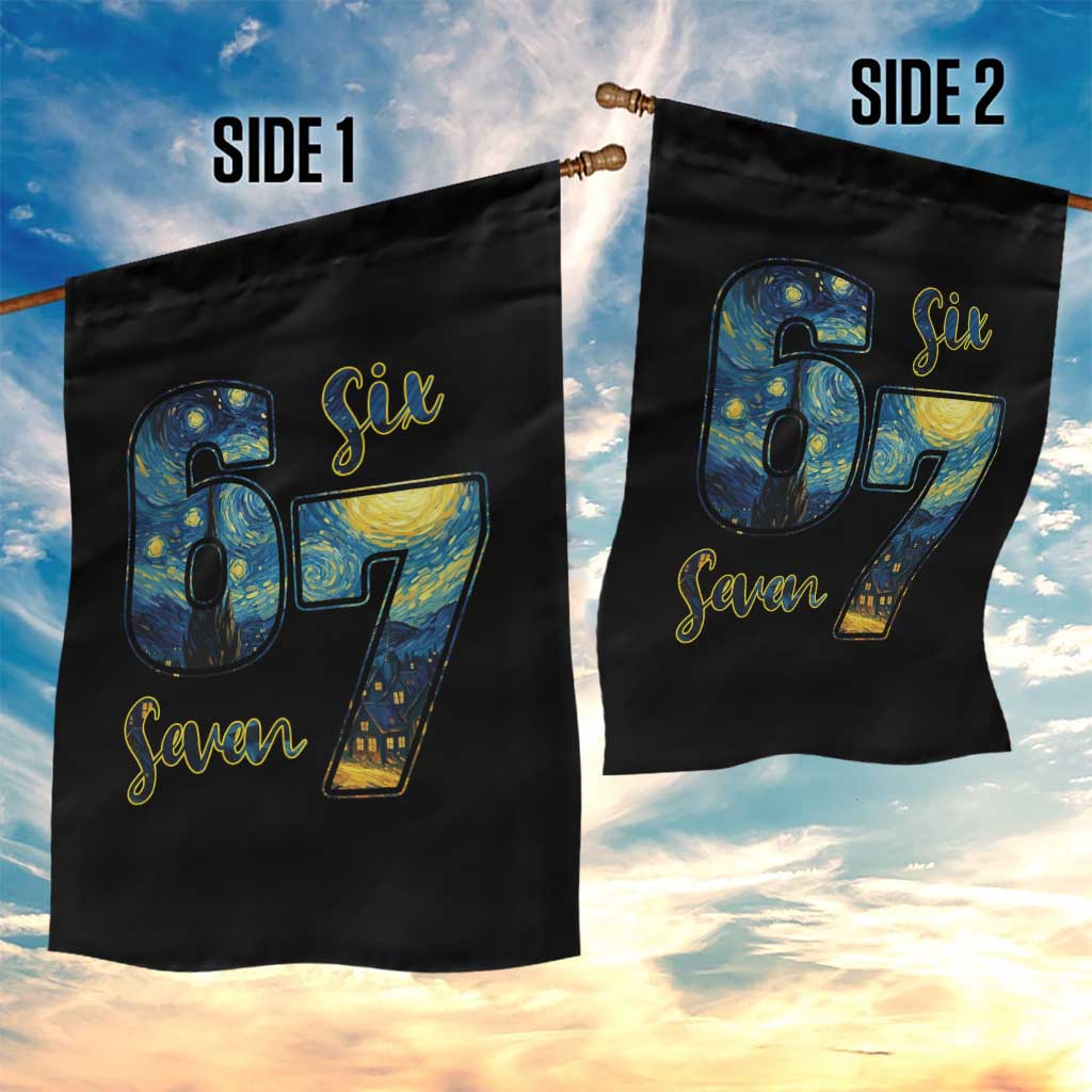67 Six Seven Meme Garden Flag Starry Night Van Gogh TS14 Print Your Wear