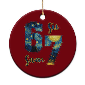 67 Six Seven Meme Ceramic Ornament Starry Night Van Gogh TS14 1pc Red Print Your Wear