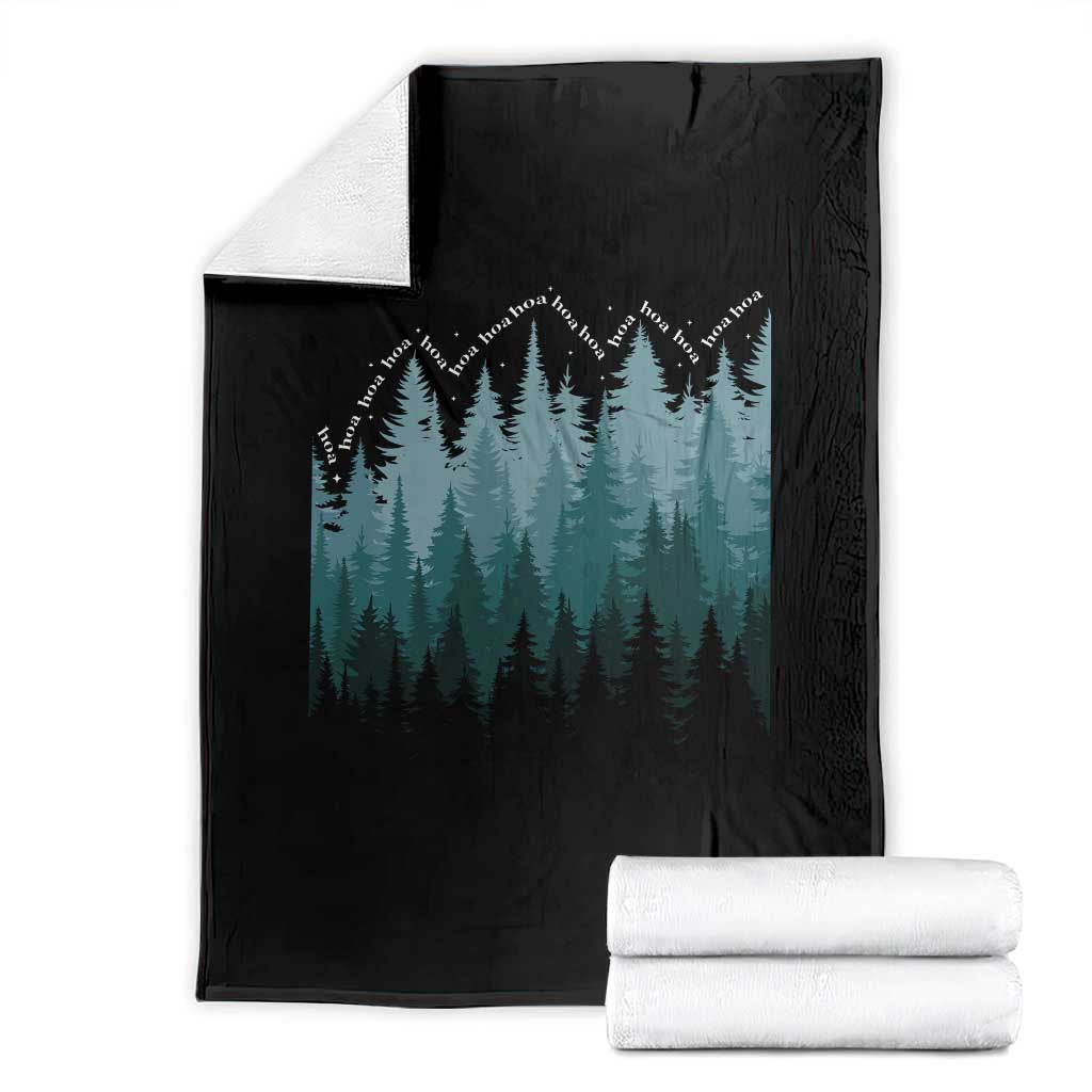 Hoa Hoa Hoa Throw Blanket Twilight Lover Pine Forest Cozy TS14 Black Print Your Wear