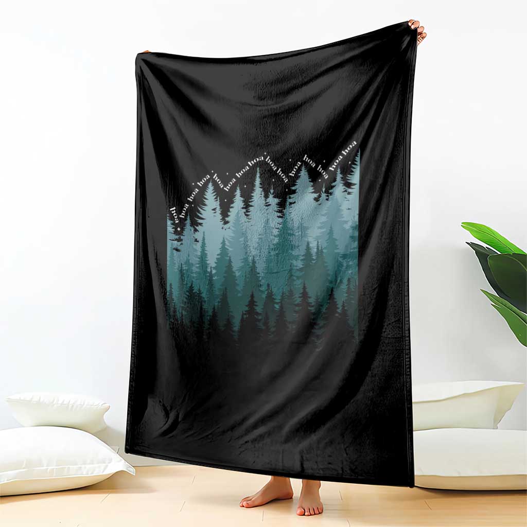 Hoa Hoa Hoa Throw Blanket Twilight Lover Pine Forest Cozy TS14 Print Your Wear