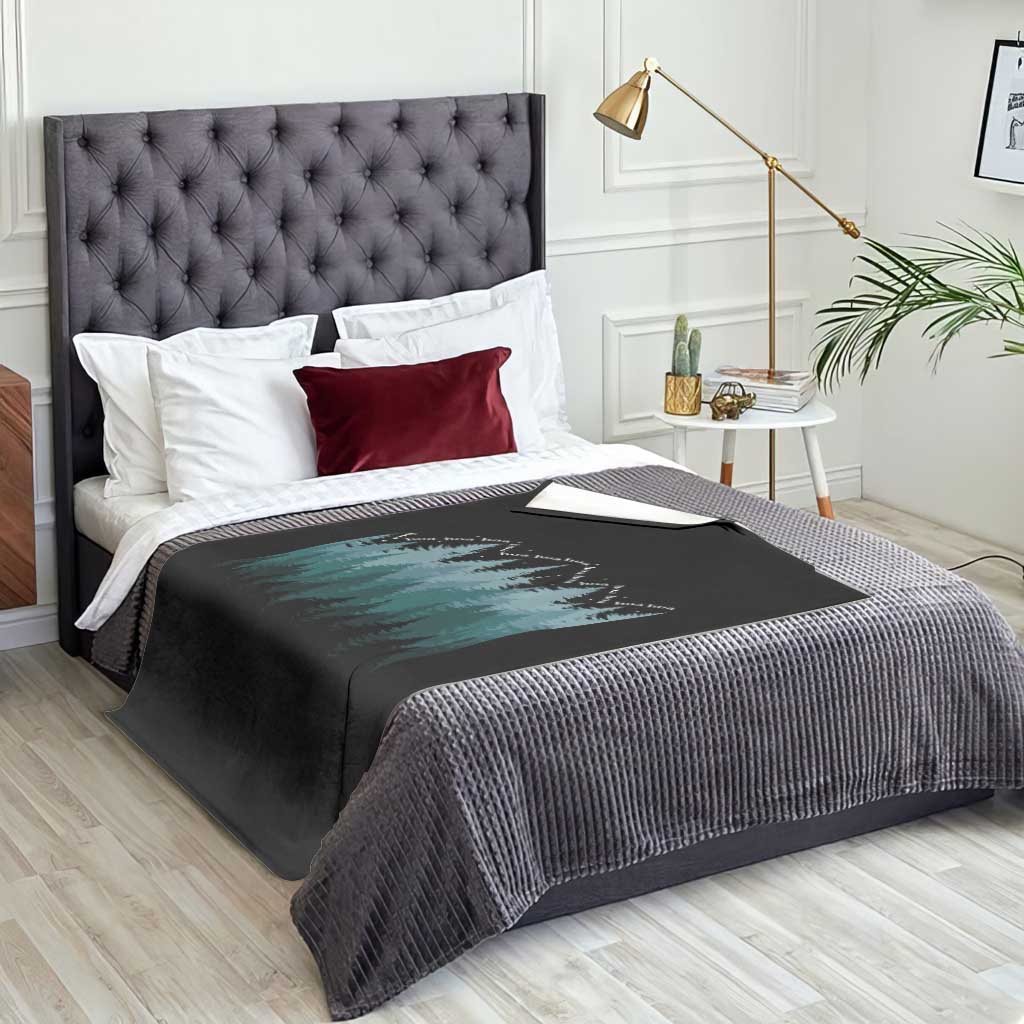 Hoa Hoa Hoa Throw Blanket Twilight Lover Pine Forest Cozy TS14 Print Your Wear