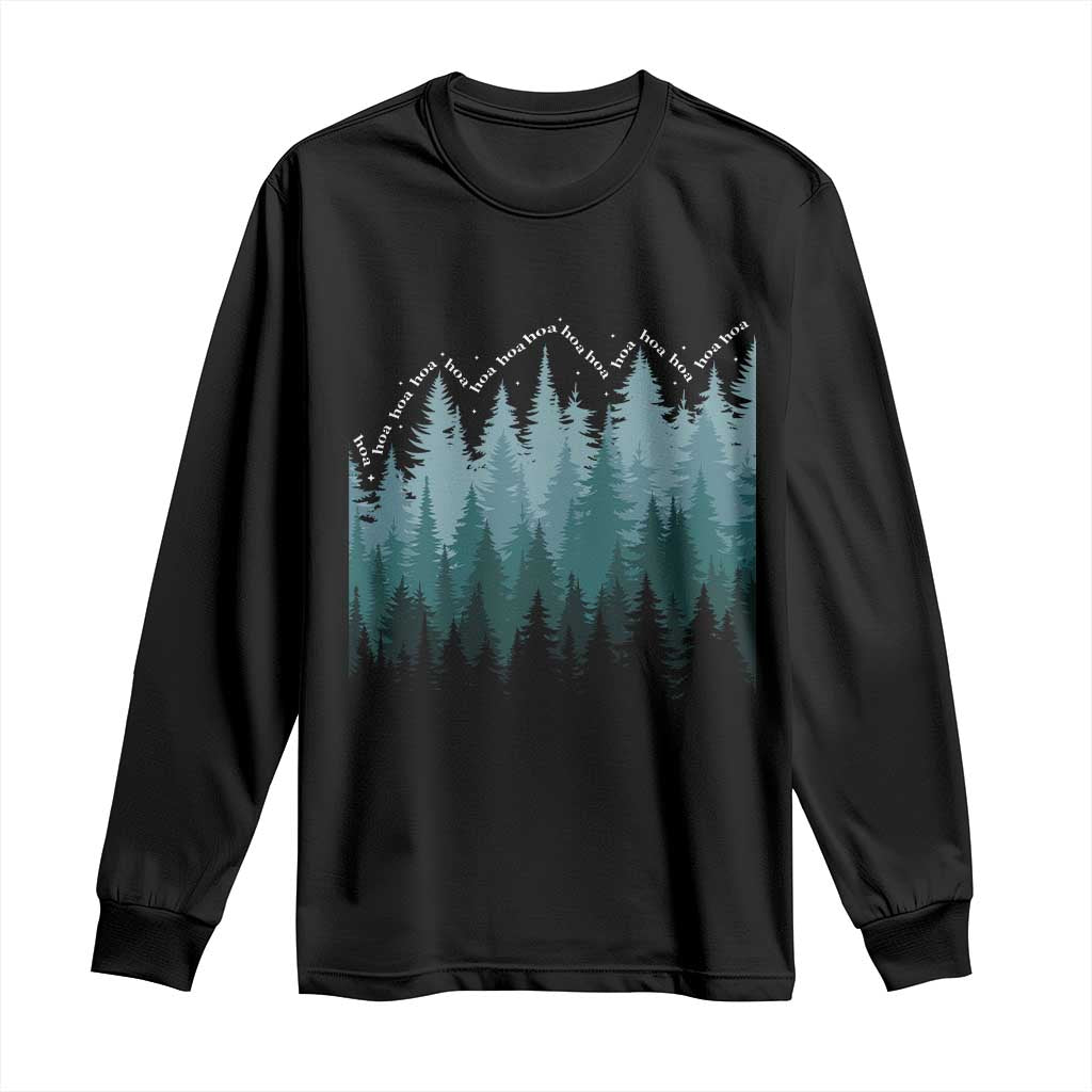 Hoa Hoa Hoa Long Sleeve Shirt Twilight Lover Pine Forest Cozy TS14 Black Print Your Wear