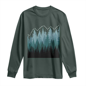 Hoa Hoa Hoa Long Sleeve Shirt Twilight Lover Pine Forest Cozy TS14 Dark Forest Green Print Your Wear