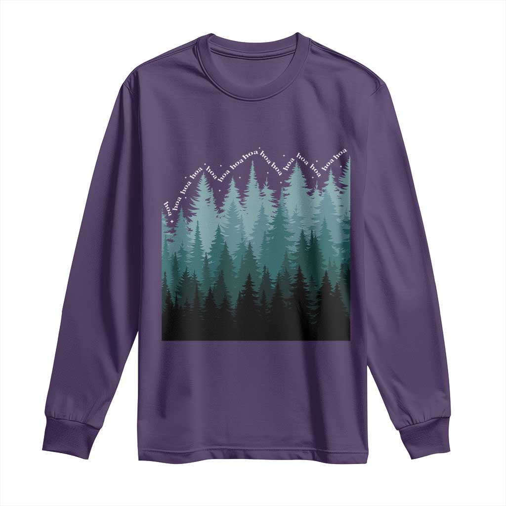Hoa Hoa Hoa Long Sleeve Shirt Twilight Lover Pine Forest Cozy TS14 Purple Print Your Wear