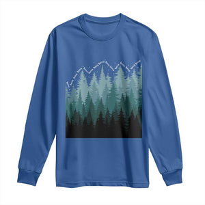 Hoa Hoa Hoa Long Sleeve Shirt Twilight Lover Pine Forest Cozy TS14 Royal Blue Print Your Wear