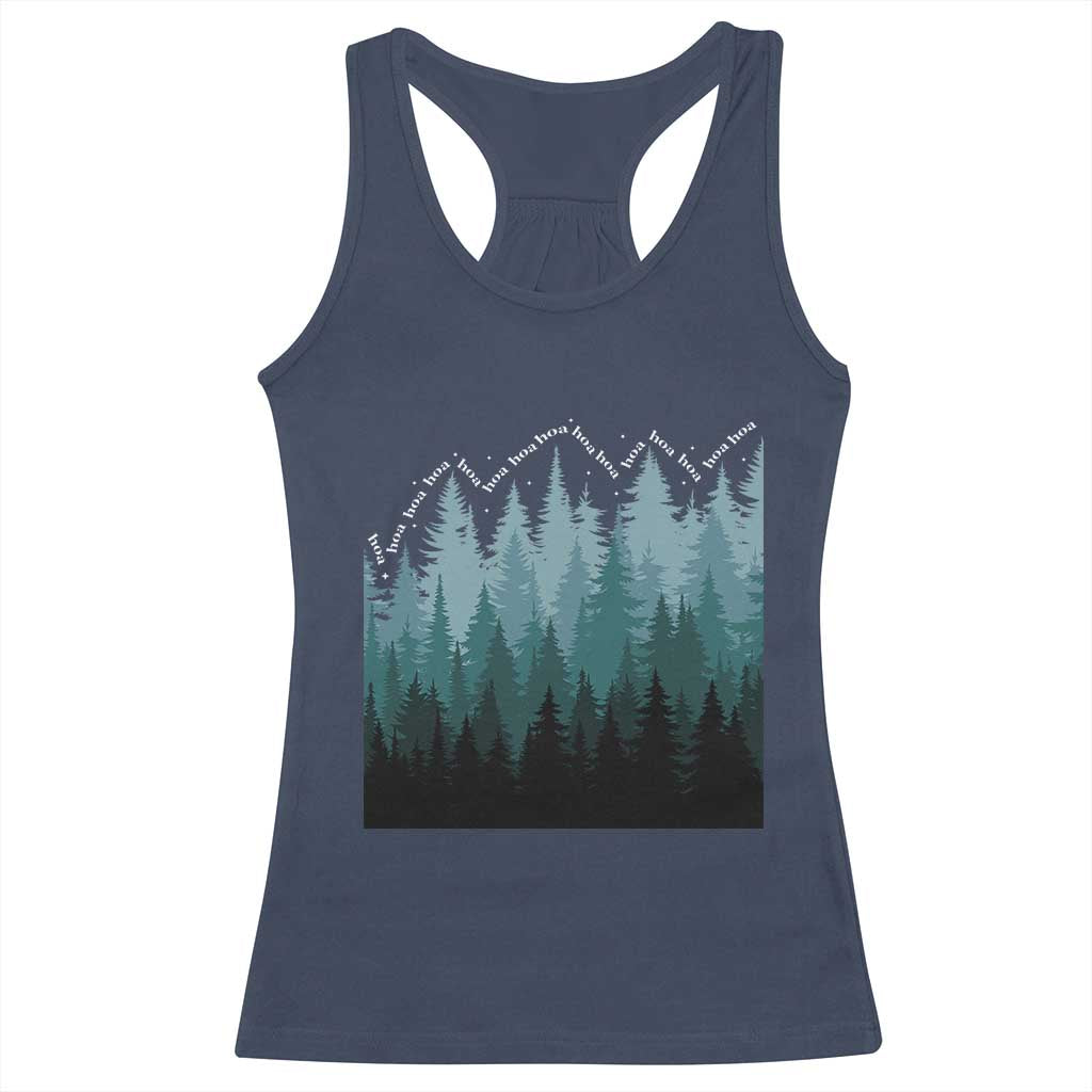 Hoa Hoa Hoa Racerback Tank Top Twilight Lover Pine Forest Cozy TS14 Navy Print Your Wear