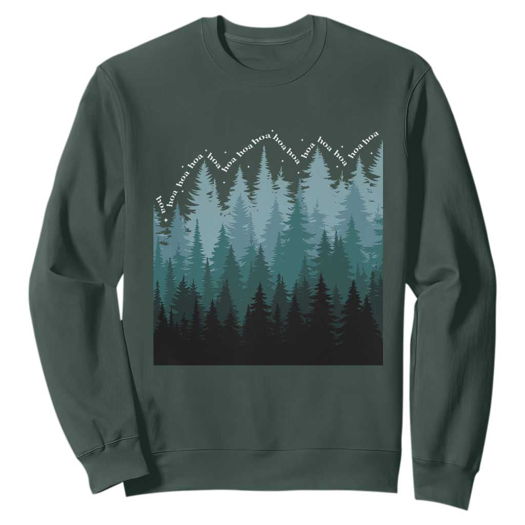 Hoa Hoa Hoa Sweatshirt Twilight Lover Pine Forest Cozy TS14 Dark Forest Green Print Your Wear