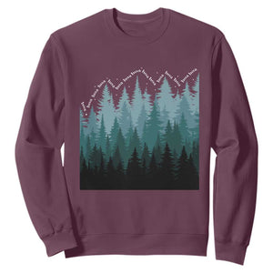 Hoa Hoa Hoa Sweatshirt Twilight Lover Pine Forest Cozy TS14 Maroon Print Your Wear