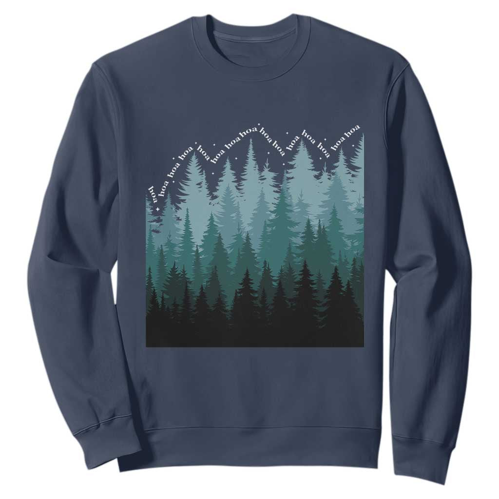 Hoa Hoa Hoa Sweatshirt Twilight Lover Pine Forest Cozy TS14 Navy Print Your Wear