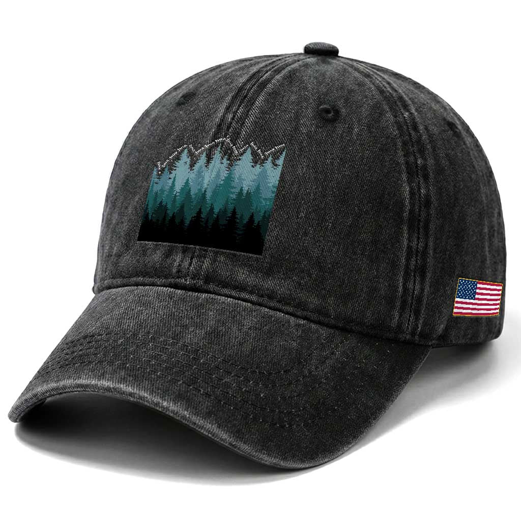 Hoa Hoa Hoa Washed Cotton Baseball Cap Twilight Lover Pine Forest Cozy TS14 Print Your Wear