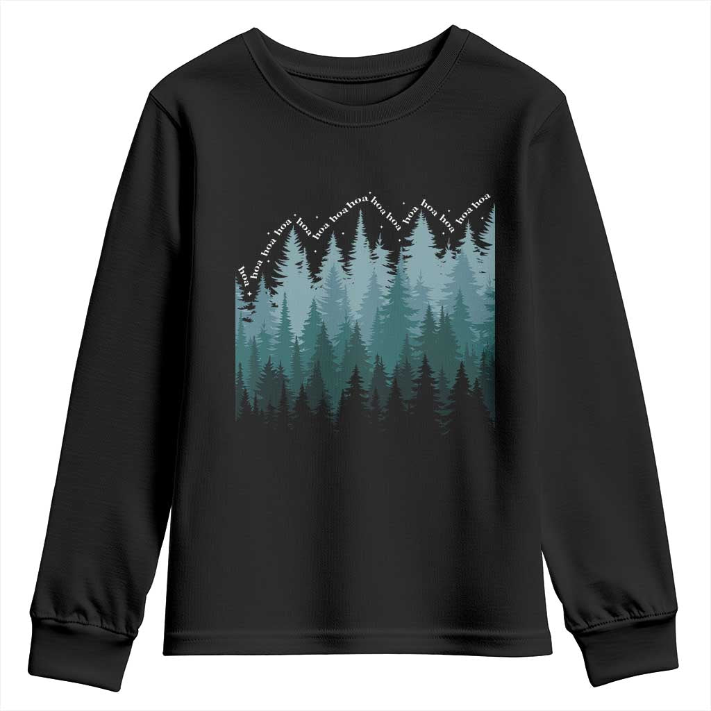 Hoa Hoa Hoa Youth Sweatshirt Twilight Lover Pine Forest Cozy TS14 Black Print Your Wear
