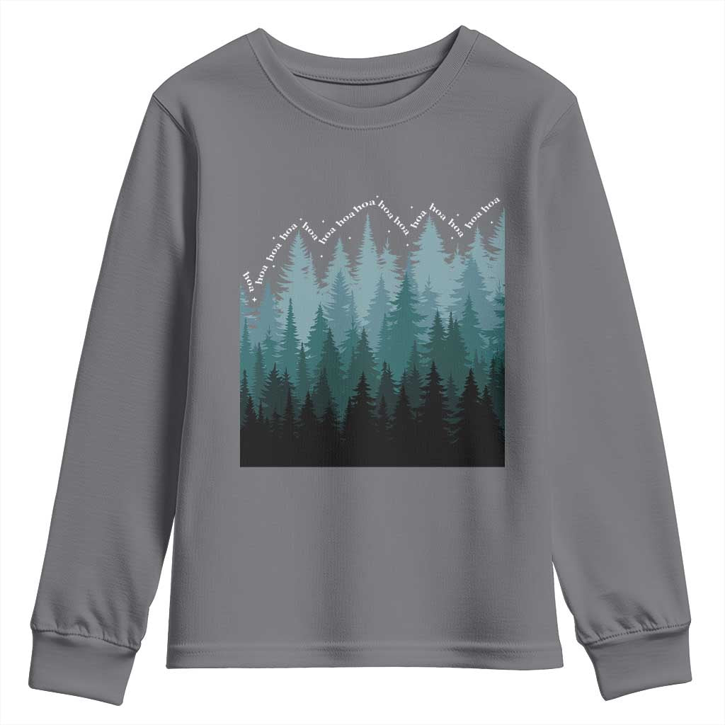 Hoa Hoa Hoa Youth Sweatshirt Twilight Lover Pine Forest Cozy TS14 Charcoal Print Your Wear