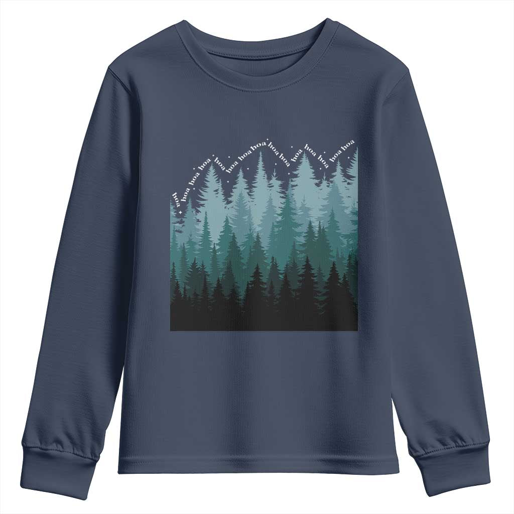 Hoa Hoa Hoa Youth Sweatshirt Twilight Lover Pine Forest Cozy TS14 Navy Print Your Wear