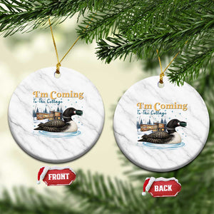 I Am Coming To The Cottage Ceramic Ornament Stupid Canadian Wolf Bird TS14 1pc White Marble Print Your Wear