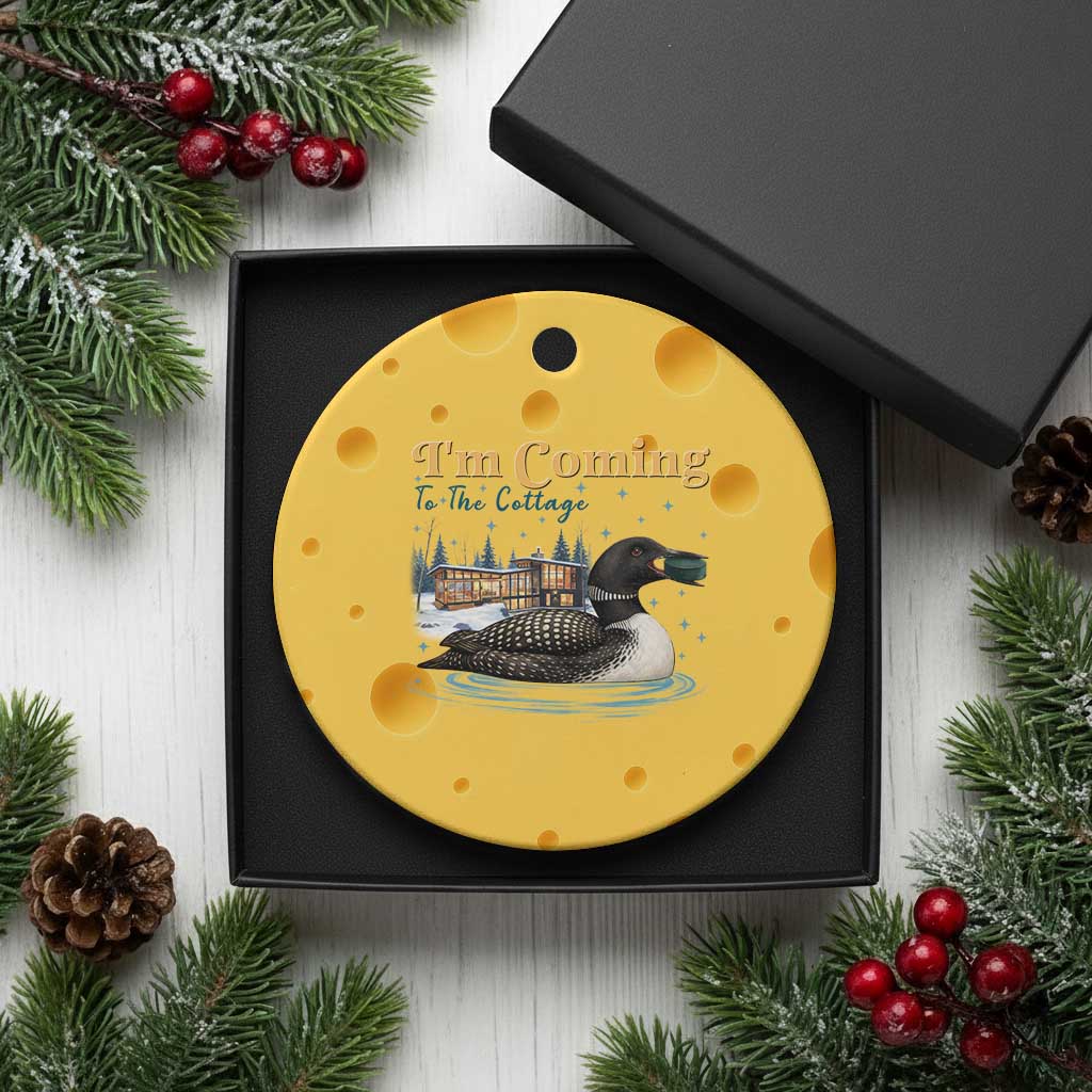 I Am Coming To The Cottage Ceramic Ornament Stupid Canadian Wolf Bird TS14 1pc Yellow Cheese Print Your Wear