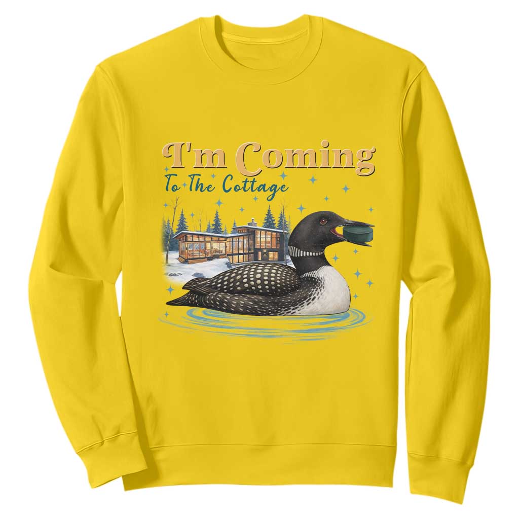 I Am Coming To The Cottage Sweatshirt Stupid Canadian Wolf Bird TS14 Daisy Print Your Wear