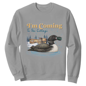I Am Coming To The Cottage Sweatshirt Stupid Canadian Wolf Bird TS14 Sport Gray Print Your Wear