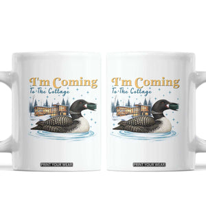I Am Coming To The Cottage Coffee Mug Stupid Canadian Wolf Bird TS14 White Print Your Wear